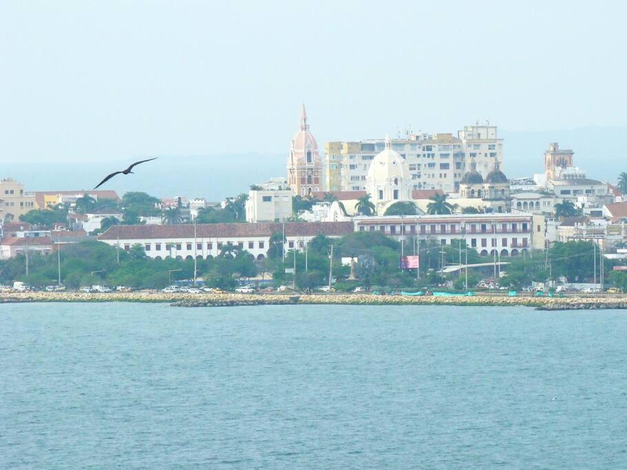 Apartamento , Vista A La Ciudad Antigua Y Playa Cartagena ภายนอก รูปภาพ